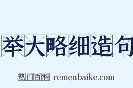 举大略细造句是什么意思的图片